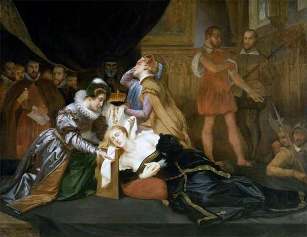 L'exécution de Marie, reine d'Écosse. (Domaine public)
