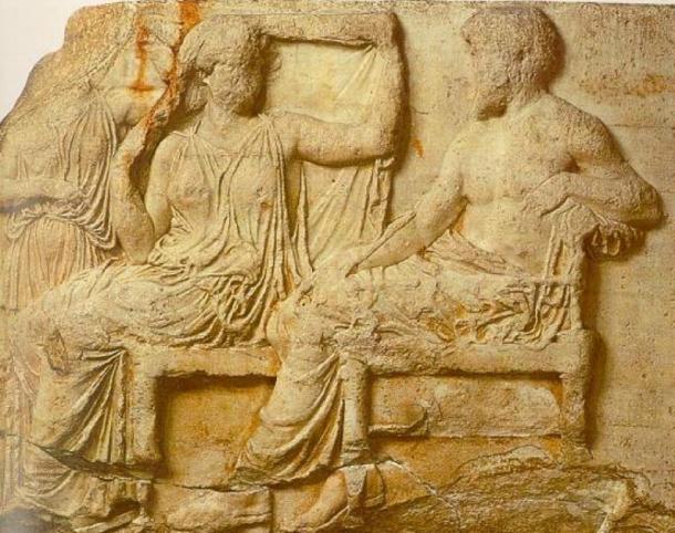 Zeus et Héra de la frise orientale du Parthénon, 430 av. (Domaine public)
