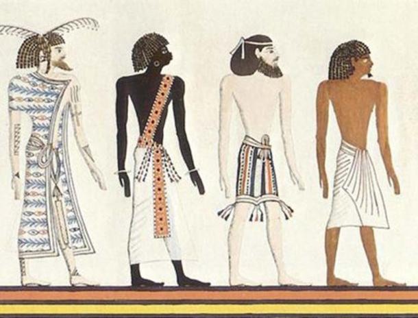 Les quatre races du monde selon l'Égypte ancienne : un Libyen (