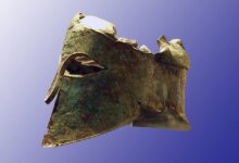 Helmet of the ancient Greek warrior Miltiades the Younger