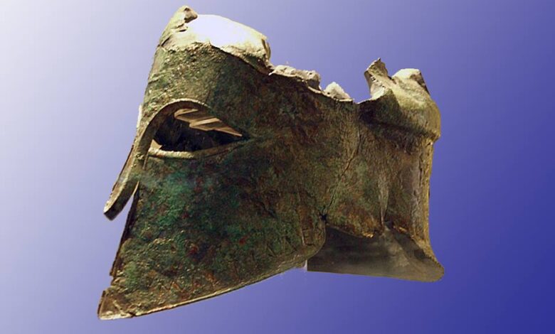 Helmet of the ancient Greek warrior Miltiades the Younger