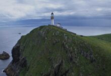 The Eilean Mor lighthouse, Scotland.