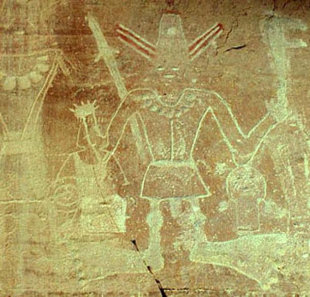 Utah, Petroglyph à six doigts et orteils. (Source James Q. Jacobs Rock Art Pages)