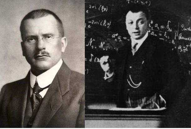 Carl Jung (domaine public) et Wolfgang Pauli (domaine public) ont mis au point le paradoxe de la probabilité pour prédire les résultats.