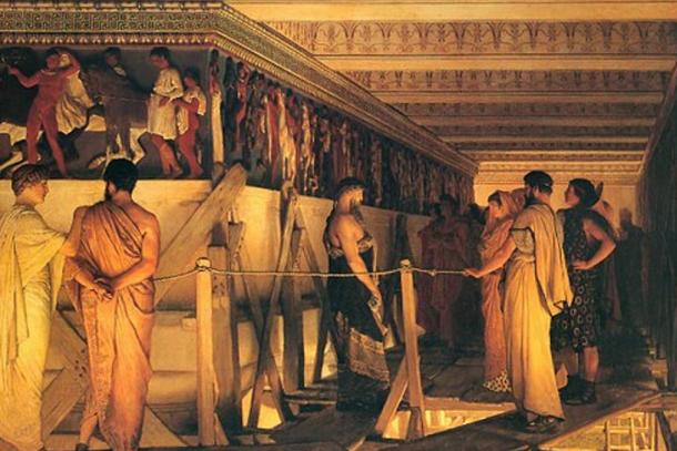 Phidias montrant la frise du Parthénon à Périclès et ses amis