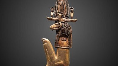 Heryshaf depicted as a ram wearing symbolic headdress. (Rama / CC BY-SA 3.0)