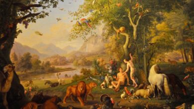 Adam and Eve in the Garden of Eden by Wenzel Peter, Vatican Museum