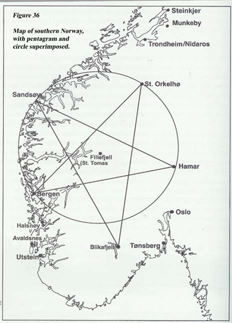 Qui a pu créer un pentagramme symbolique en Norvège ? (Tiré de The Viking Serpent de Harald S Boehlke)
