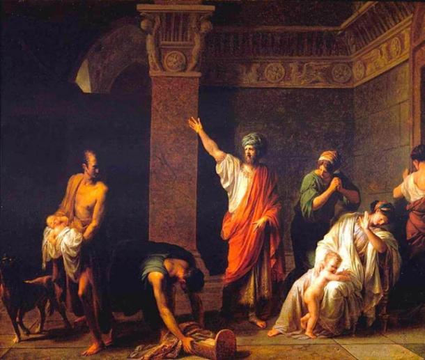 Le roi Astyages ordonne à Harpagus de tuer le jeune Cyrus. (JarektUploadBot / Domaine public)