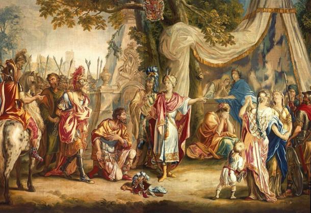 Le roi Astyage enchaîné se soumettant à Cyrus le Grand. (पाटलिपुत्र / Domaine public)