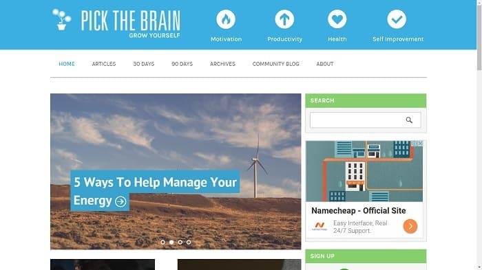 Meilleurs blogs de motivation - Pick the Brain