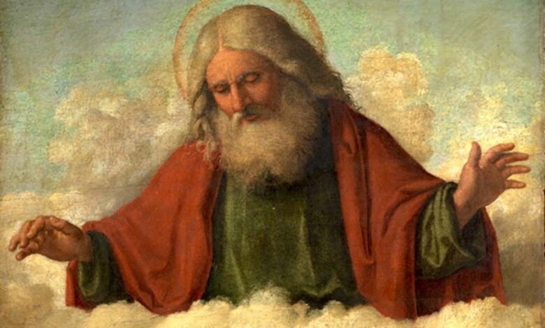 God the Father (represented by an old patriarch with white hair) by Cima da Conegliano, c. 1515