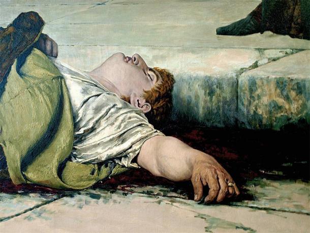 L'empereur Néron gît mort sur le sol après s'être suicidé. (sweejak / CC BY-NC 2.0)