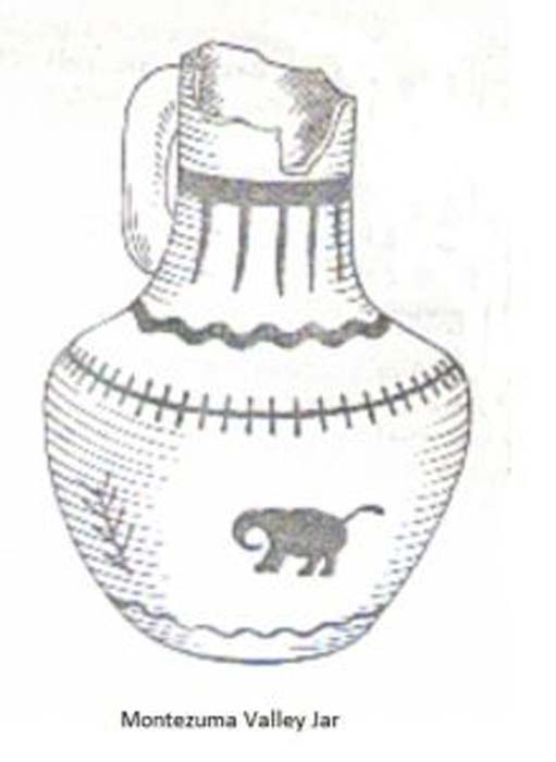 Dessin d'un éléphant représenté sur une jarre de Montezuma. Crédit image : Neil Harris. (auteur fourni)