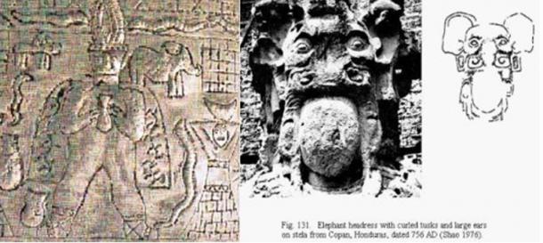 Plaque de l'Équateur (à gauche) - Crédit : Crespi Collection. Copan, Honduras 756 ap. J.-C. - Crédit : Shao (à droite) (auteur fourni)