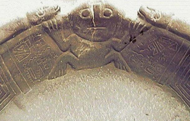 Symboles typiques de Chavin sur le bol Fuenta Magna Crédit : équipe de recherche de Bernardo Biados. (auteur fourni)