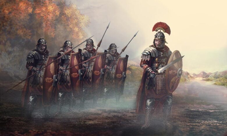 Roman leader and his soldiers. Credit: vukkostic / Adobe Stock
