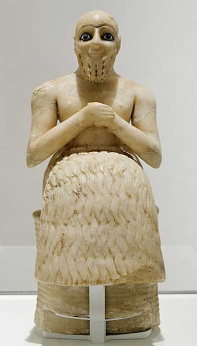 Statue d'un Sumérien, Ebih-Il - intendant, dynastique primitif.