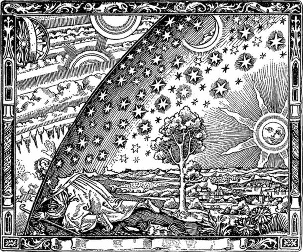 Un thème commun à toutes les religions anciennes du monde est l'idée d'une évolution, d'une ascension ou d'un voyage de l'âme. Gravure, 1888. 