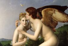 Psyché et l'Amour (Cupid and Psyche), also known as Psyche Receiving Cupid's First Kiss (1798) by François Gérard.
