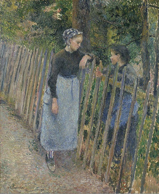 Conversation (1881) Camille Pissarro