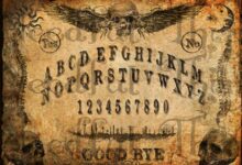 An antique Ouija board