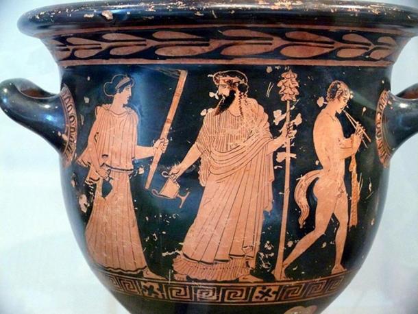 Dionysos avec la lance de Thrysus.