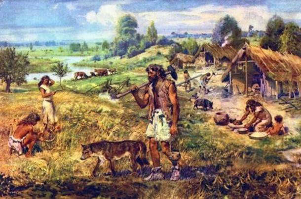 Les agriculteurs à l'époque néolithique.