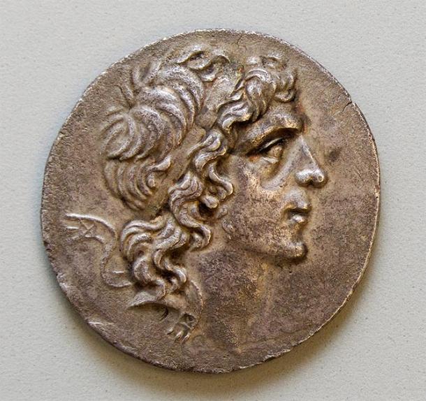Mithradates VI Eupator sur une pièce d'argent de Pontus, IIe-Ie siècle avant J.-C. (Galerie d'art de l'université de Yale)