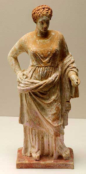 Statue d'Aphrodite en terre cuite corinthienne du IVe siècle. (MatthiasKabel/CC BY SA 3.0)